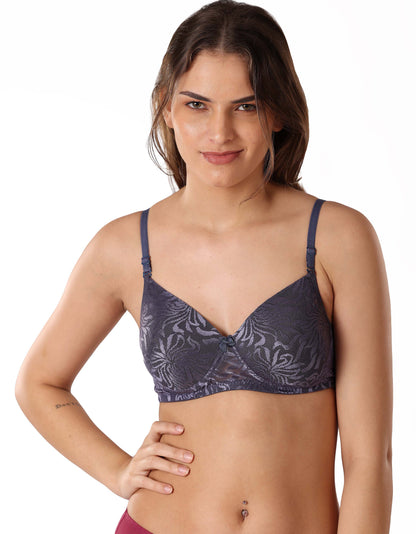 Soft Net Pattern Bra