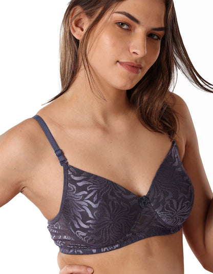 Soft Net Pattern Bra