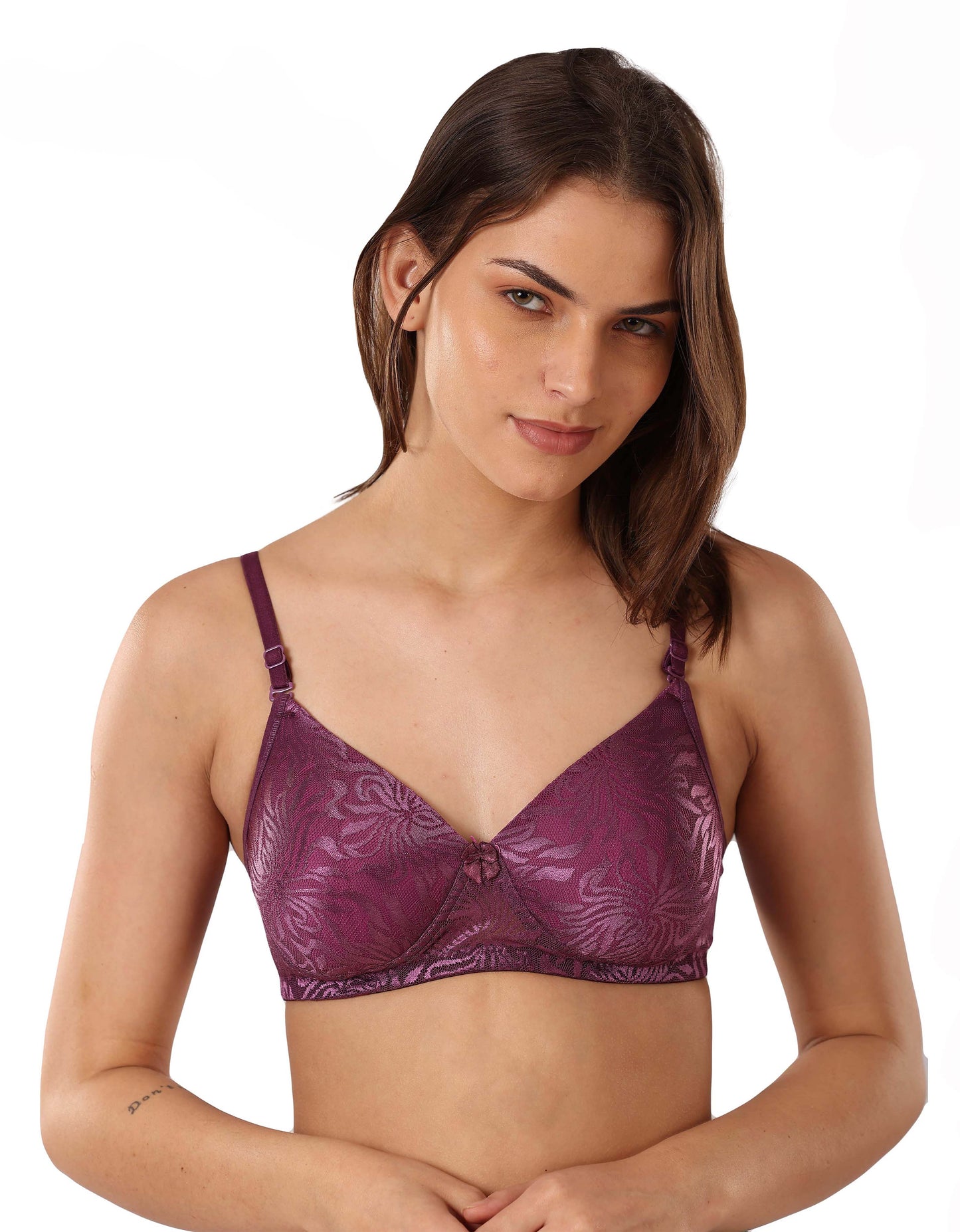 Soft Net Pattern Bra