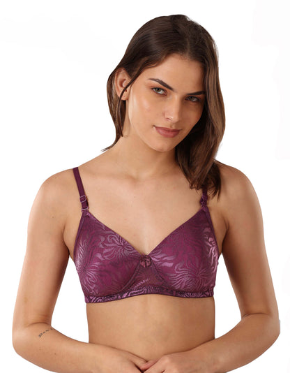 Soft Net Pattern Bra