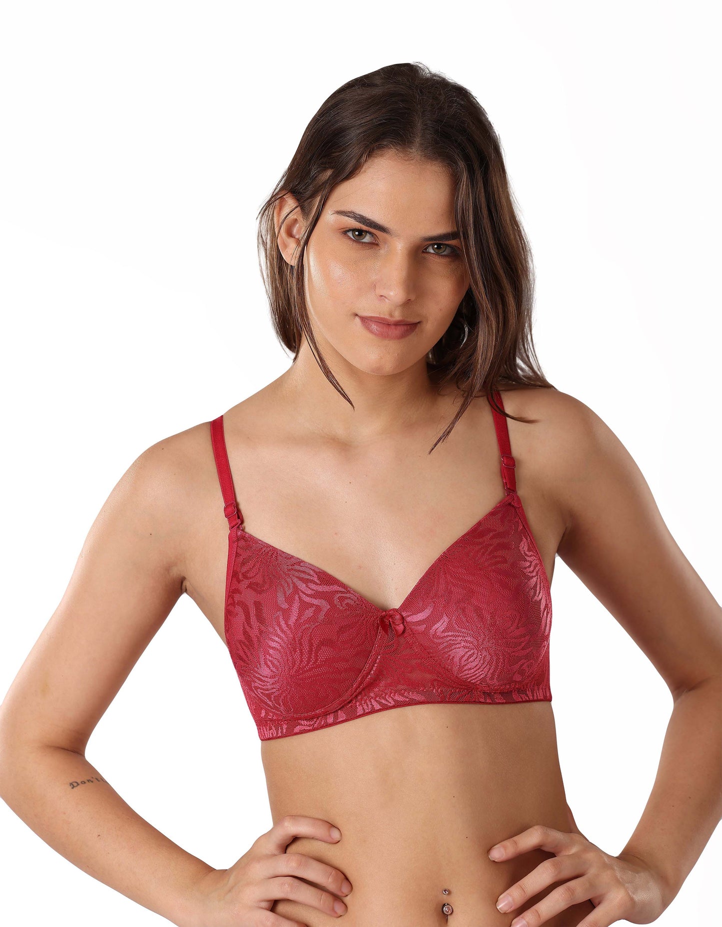 Soft Net Pattern Bra