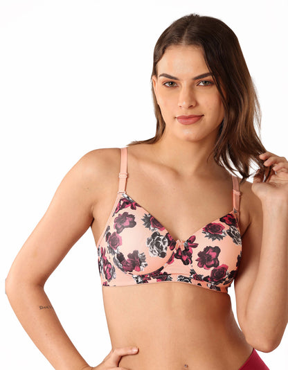 Floral Elegance Padded Bra