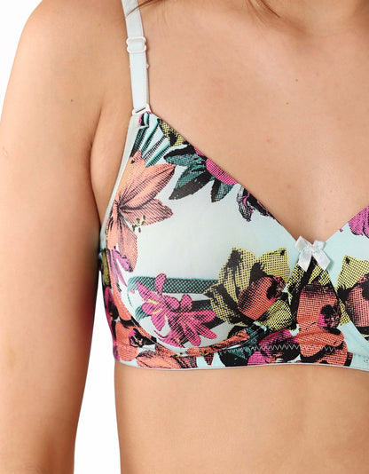 Floral Elegance Padded Bra