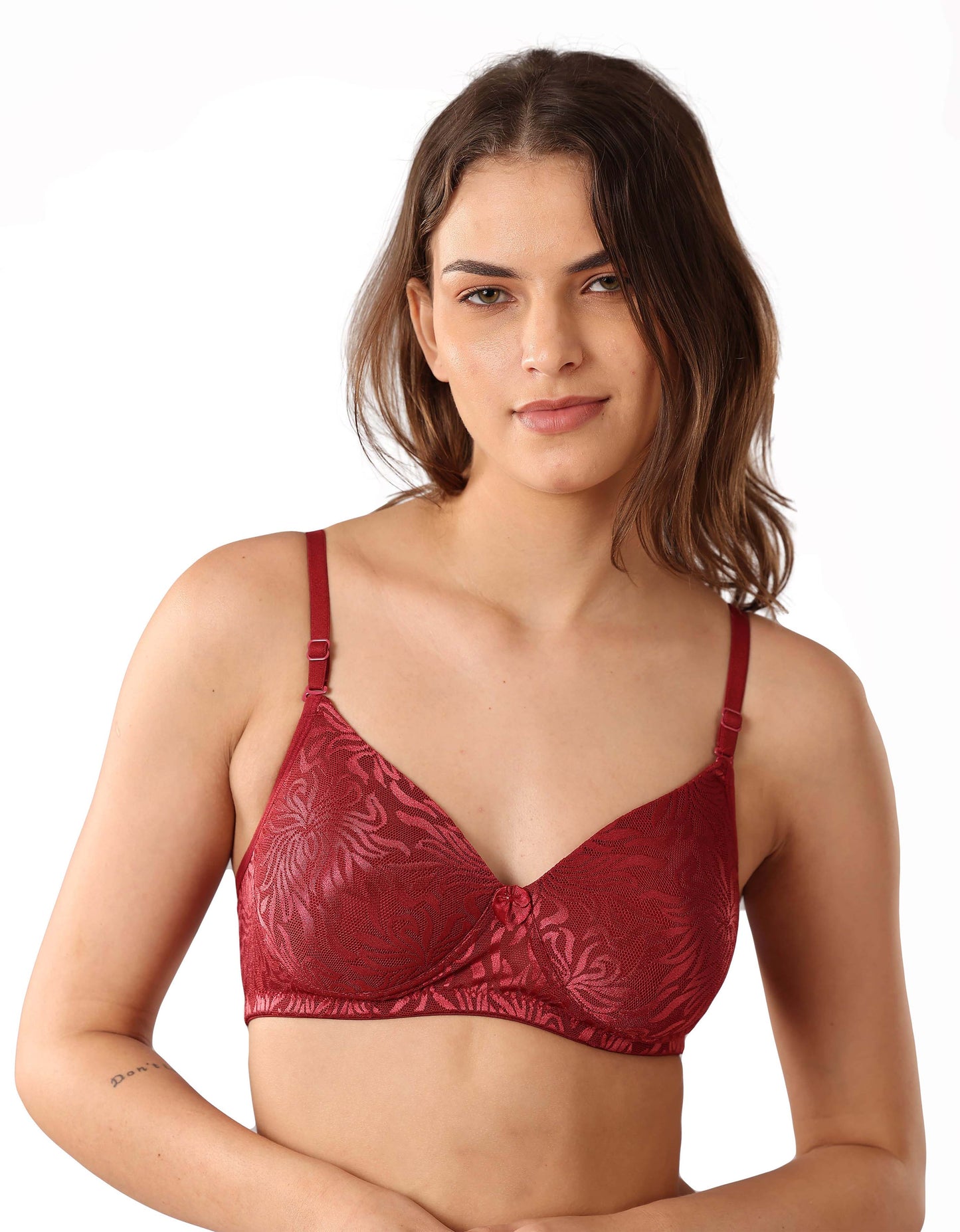 Soft Net Pattern Bra