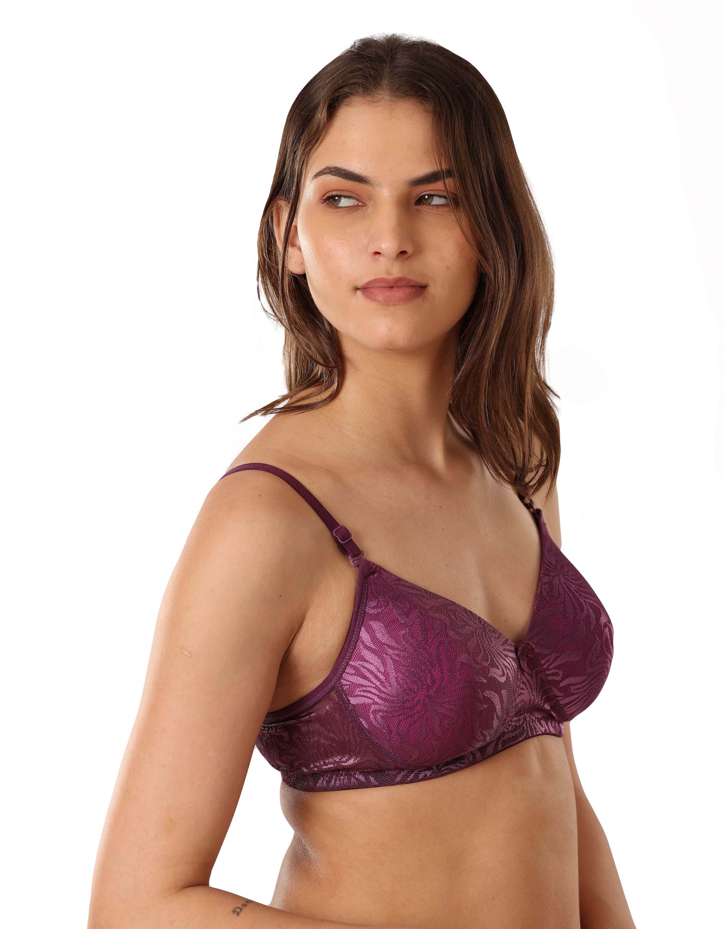 Soft Net Pattern Bra