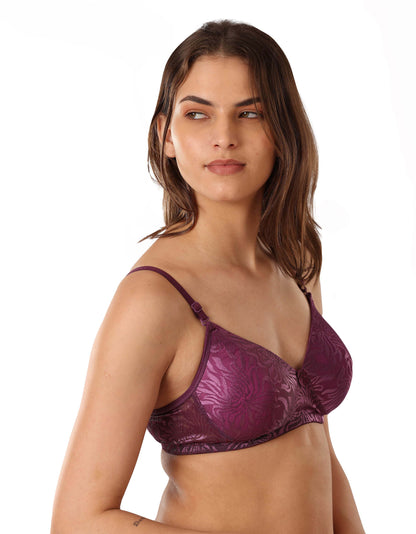 Soft Net Pattern Bra
